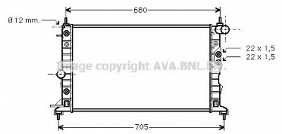 AVA QUALITY COOLING ol2220 -  Радиатор, охлаждение двигателя